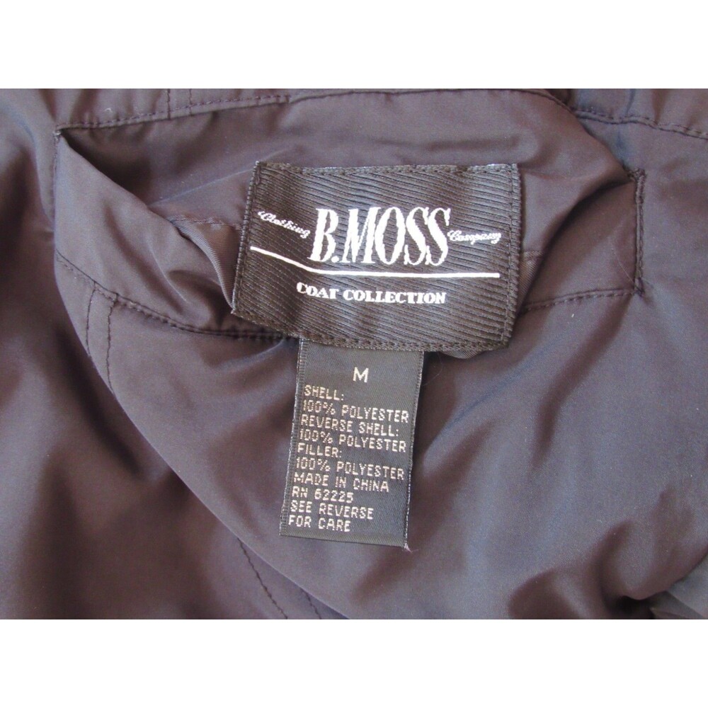 B Moss Coat Puffer Vest Reversible White/Black All Black Mock Neck Size Medium - Picture 6 of 8